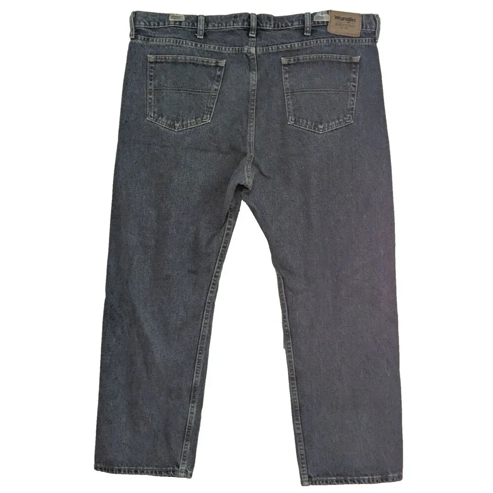 Wrangler Authentics Men's Jeans 42x30 Dark Wash Straight Leg 100% Cotton ZM200SD